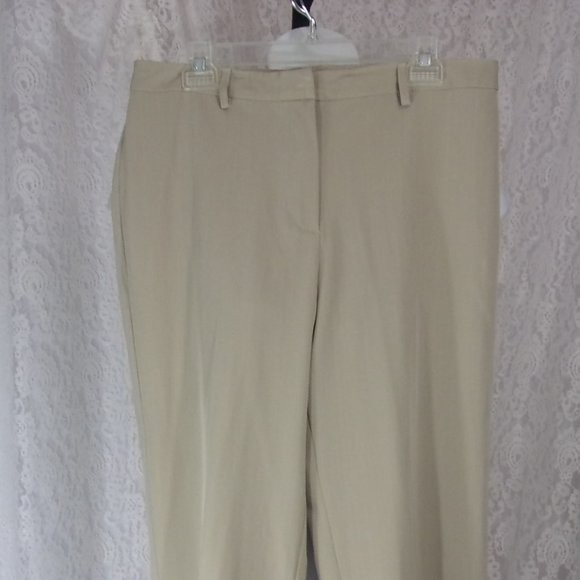 Khaki Dress Pants Slacks Straight Leg Size 12 - Picture 1 of 3